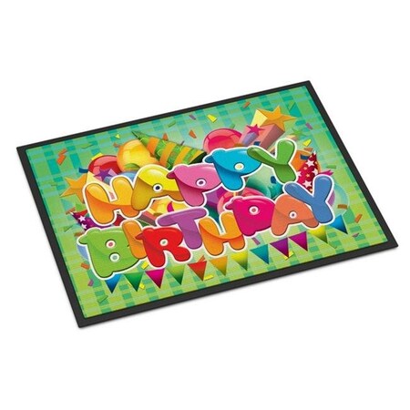 Carolines Treasures APH8872JMAT Happy Birthday Indoor Or Outdoor Mat; 24 X 36 In.